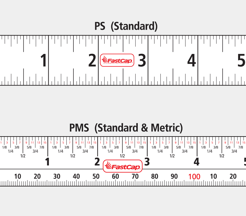 FastCap Standard Peel & Stick Measuring Tape for Luthier workbench