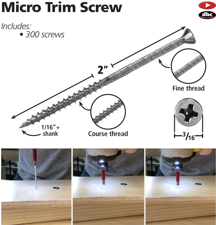 Micro Trim Screw - FastCap