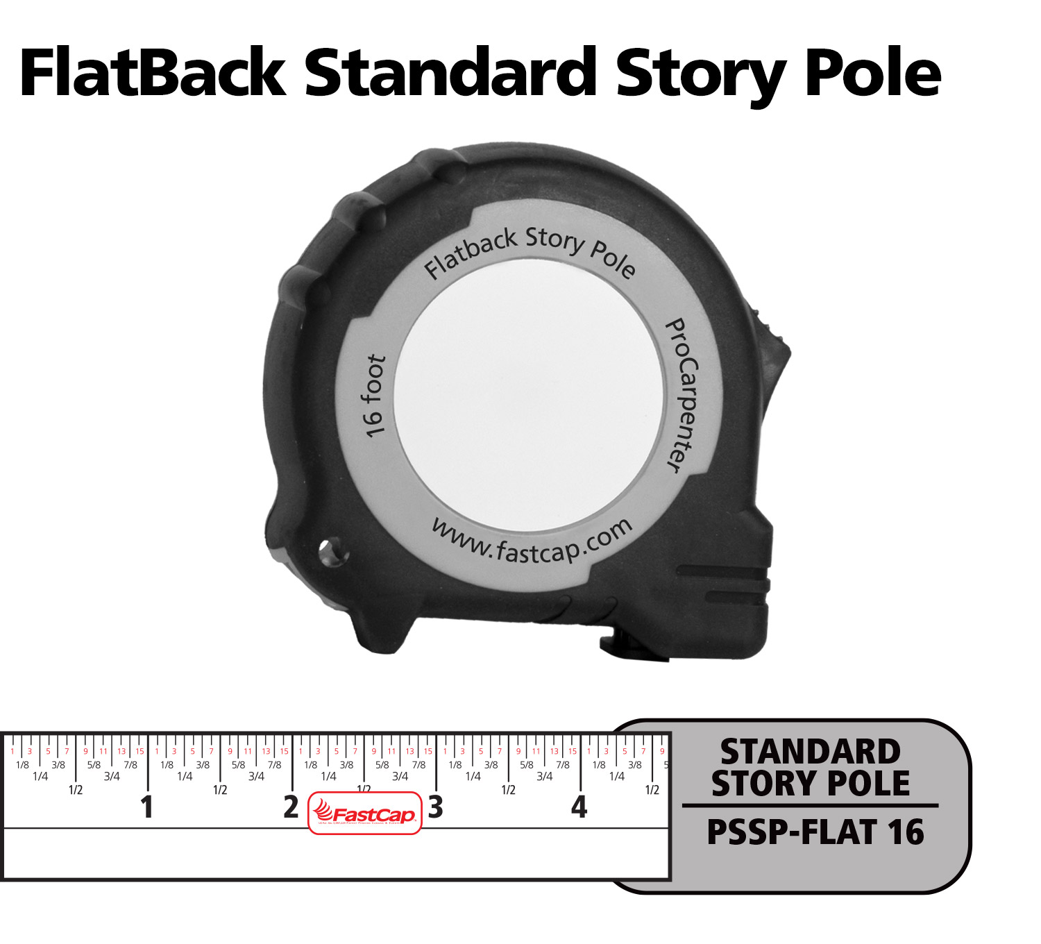 FastCap FlatBack Tape Measure ~ 16' - Burn One