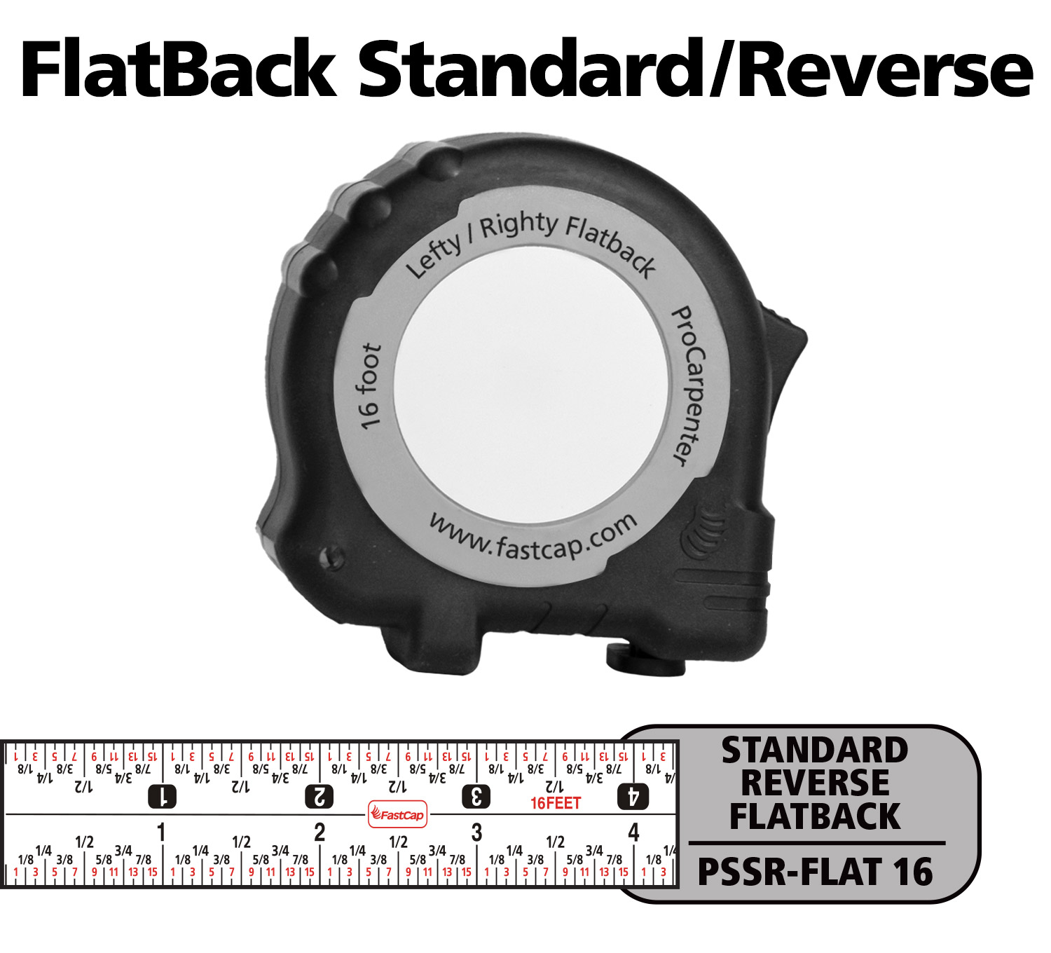 FastCap Pms-flat-16 Flatback Tape Measure 16ft